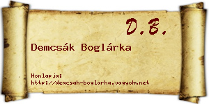 Demcsák Boglárka névjegykártya