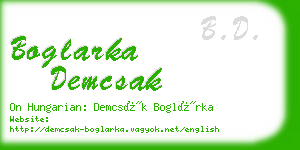boglarka demcsak business card